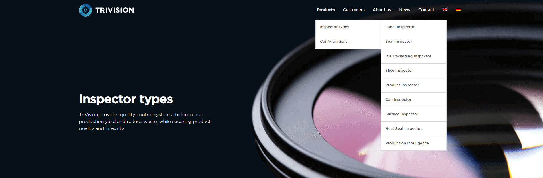 Screenshot fra Trivisions menu