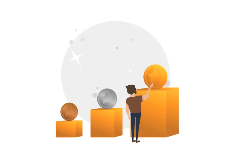 Morgan står og kigger på 3 mønter, og hvilken der er giver mest værdi