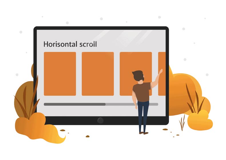 Morgan er ved at sætte sit website op med horisontal scrolling for en bedre brugeroplevelse