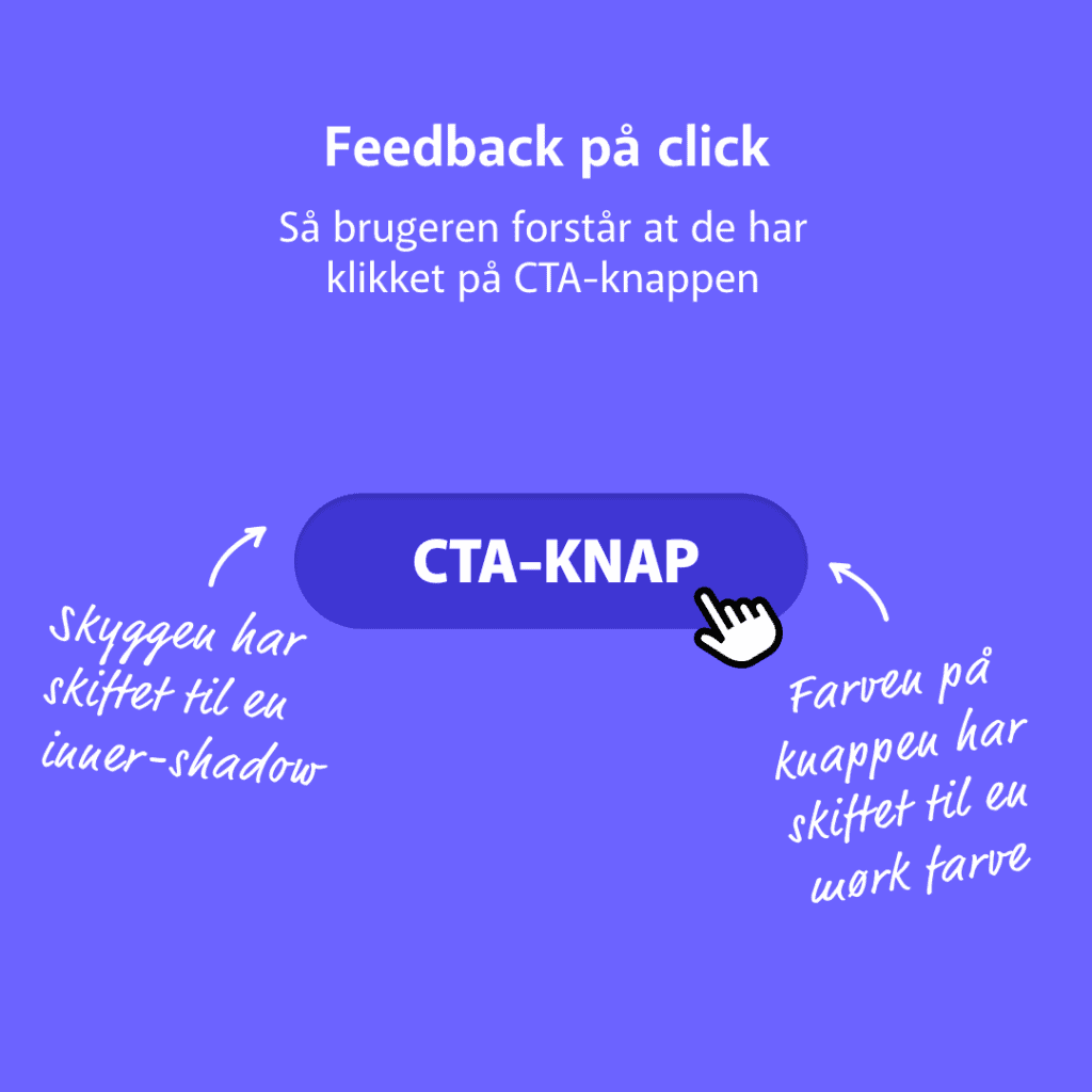 Billede der illustrerer en CTA-knap med en hover effekt